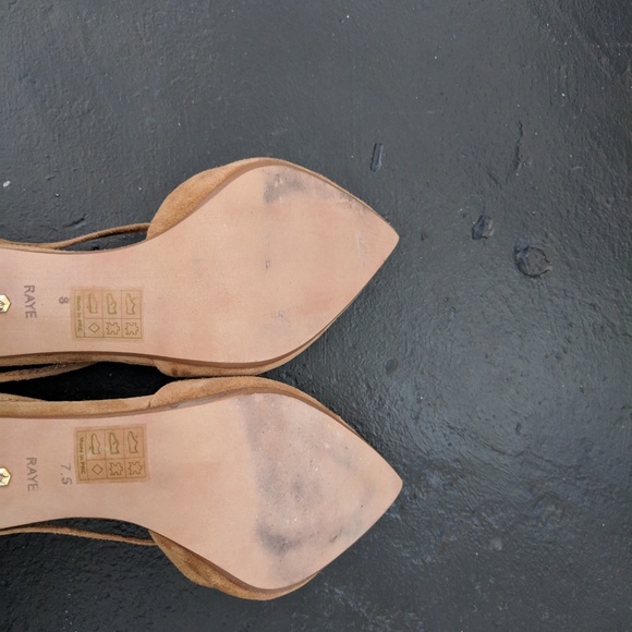 RAYE Tamrin Suede Lace Up Pump in Dark Tan 7.5 8 - Picture 6 of 6